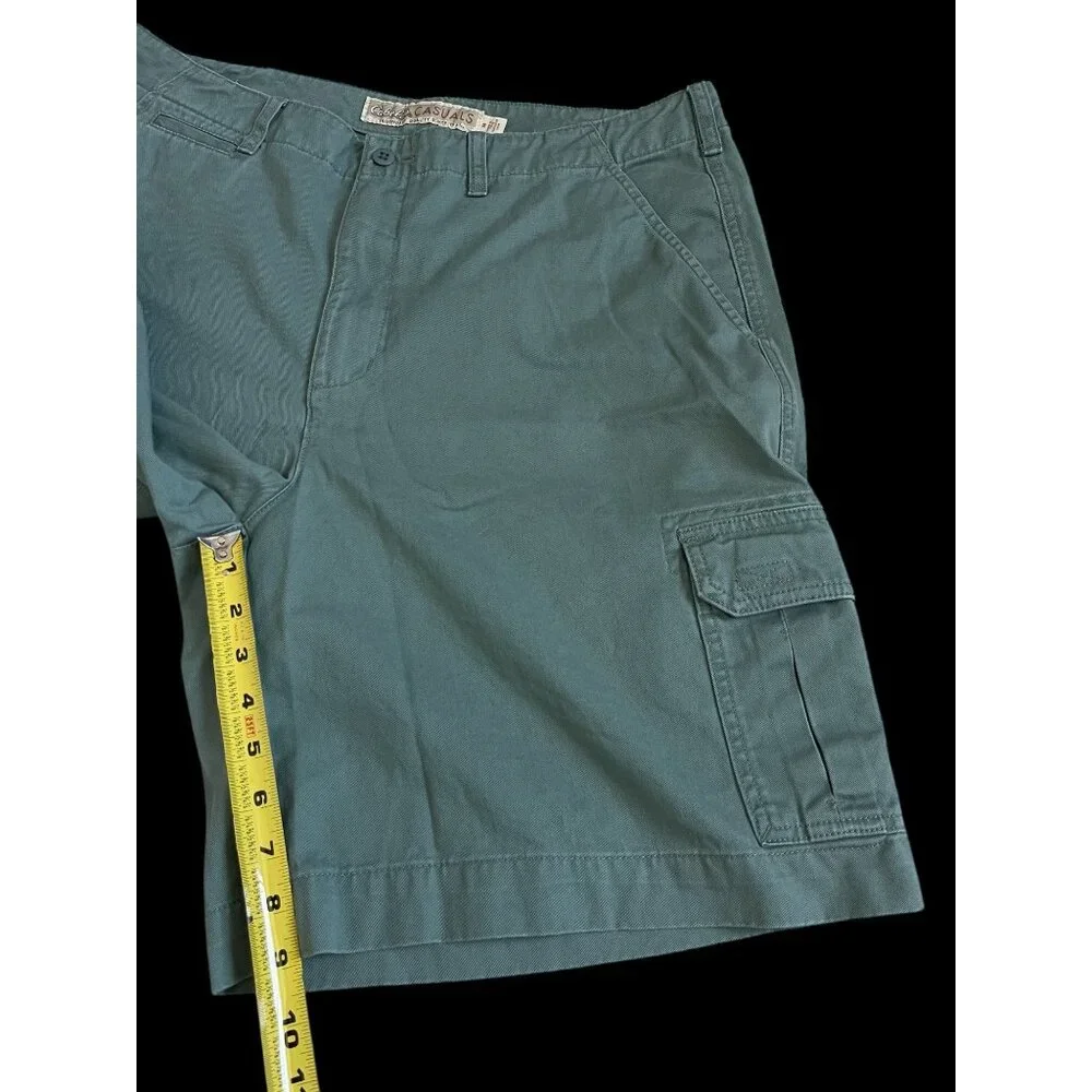 Cabela’s Casuals Men’s Cargo Shorts Teal Green Outdoor Hiking Size 38 Waist 36